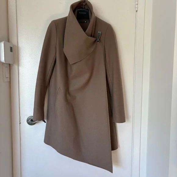 All Saints Women's Taupe Cape Coat - Picture 6 of 16